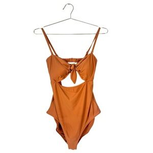 Aerie Rust Orange Cutout One Piece Size L